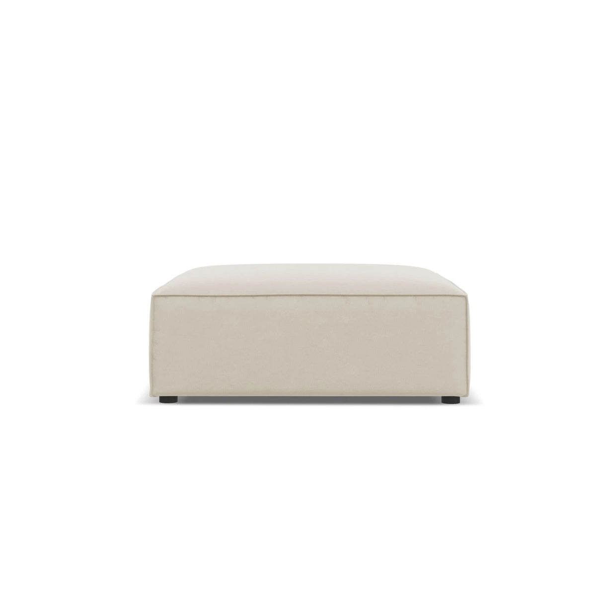 Jodie Pouf aus Samt (Blu30) in Dunkelbeige, 102x80 cm – Bild 1