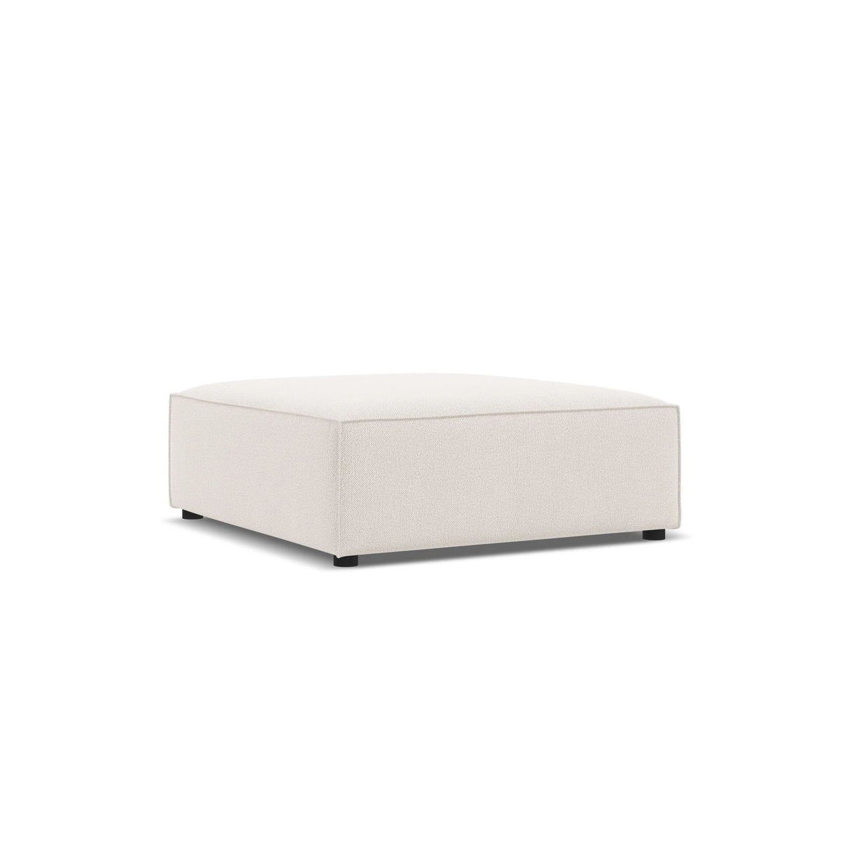 Jodie Pouf aus Strukturierter Stoff (Meg351) in Leichtes Beige, 102x80 cm – Bild 4