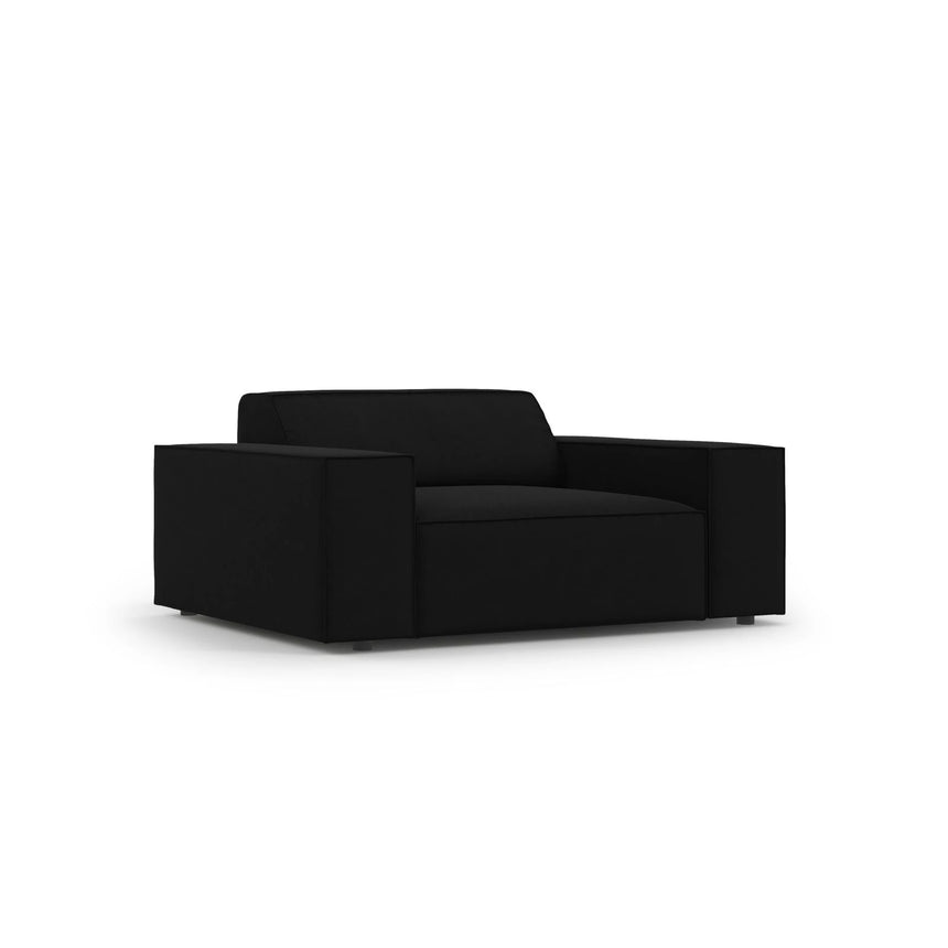 Jodie Sessel aus Samt (Blu19) in Schwarz, 124x102 cm – Bild 3