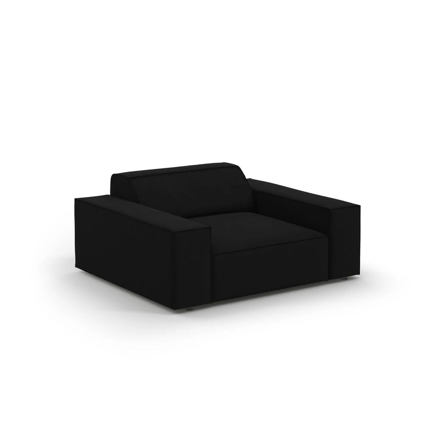 Jodie Sessel aus Samt (Blu19) in Schwarz, 124x102 cm – Bild 4