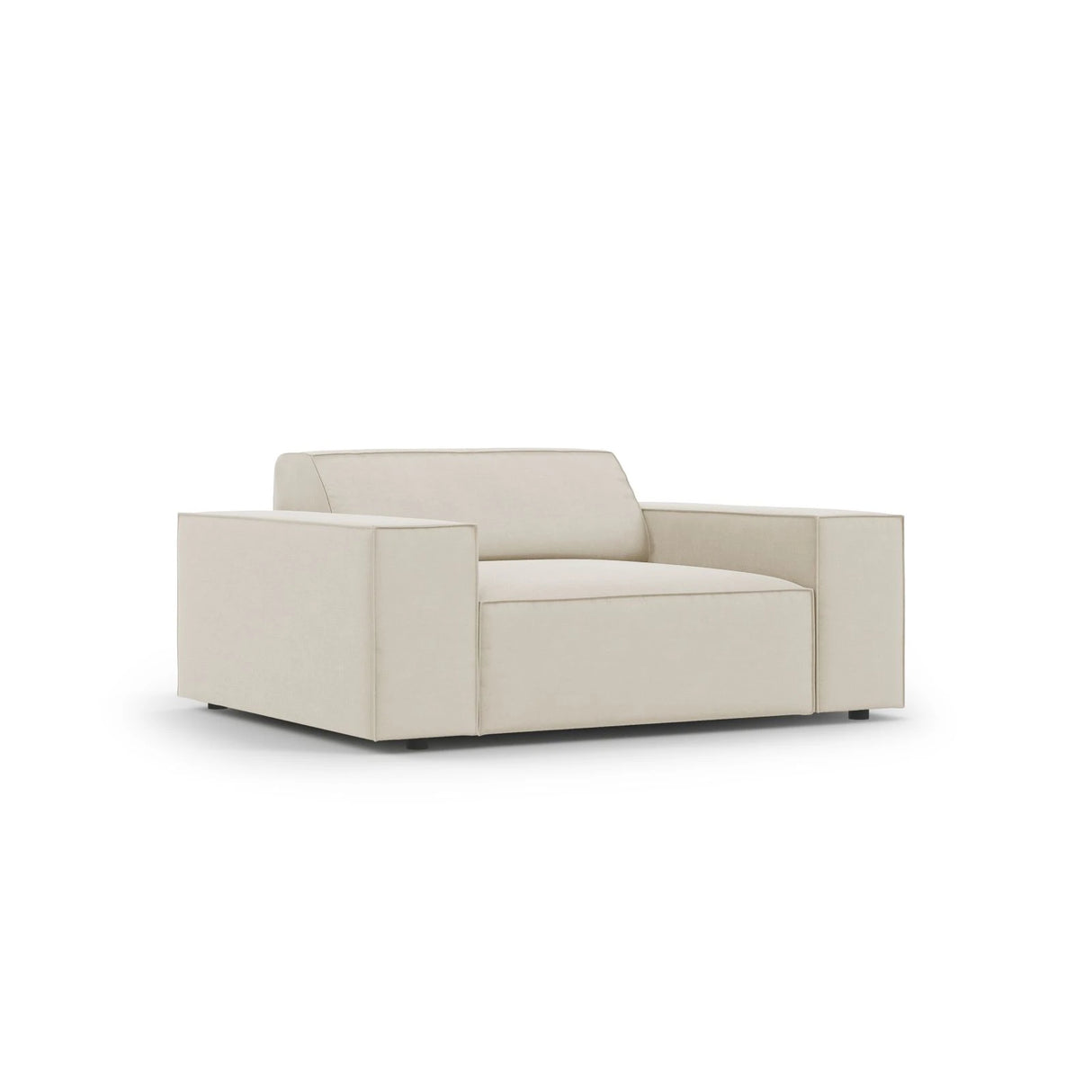 Jodie Sessel aus Samt (Blu30) in Dunkelbeige, 124x102 cm – Bild 3