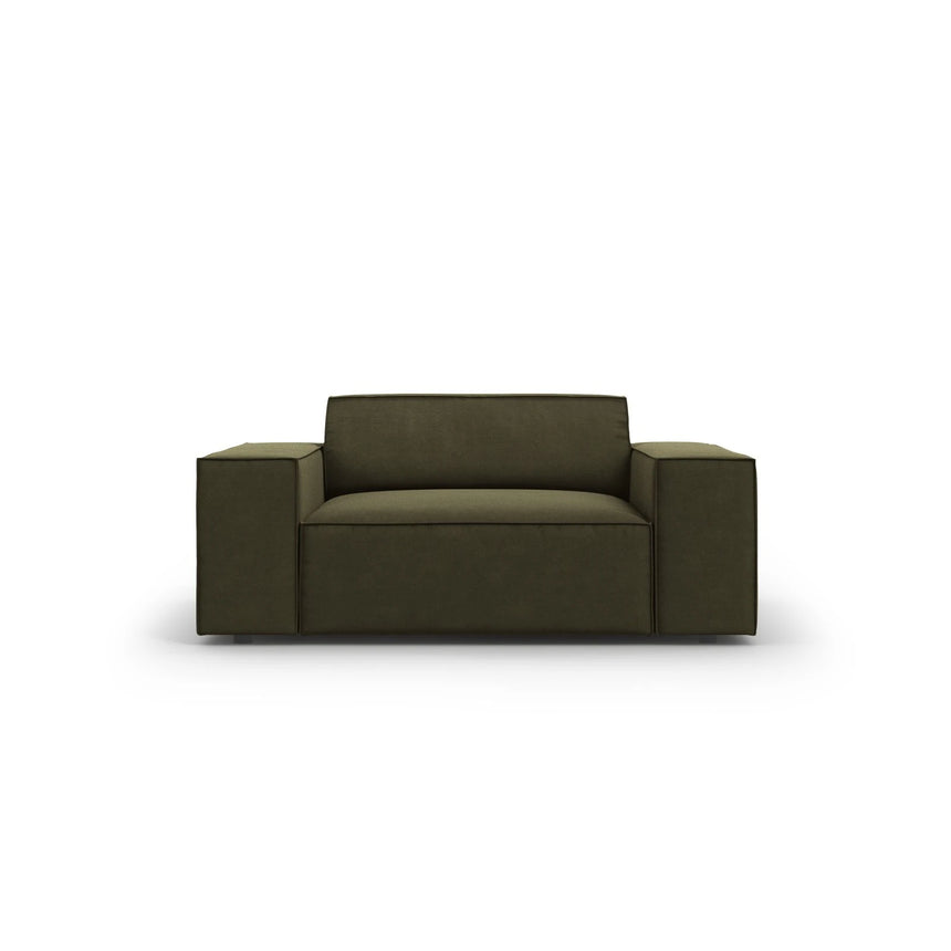 Jodie Sessel aus Samt (Blu77) in Grün, 124x102 cm – Bild 1