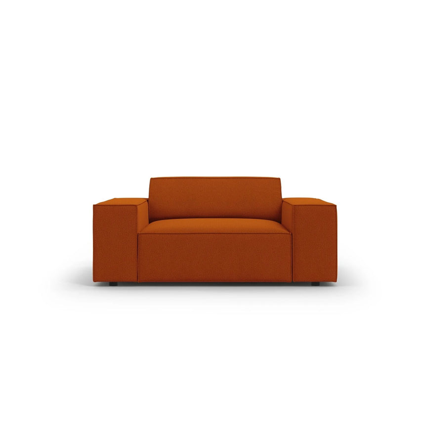 Jodie Sessel aus Strukturierter Stoff (Meg357) in Terrakotta, 124x102 cm – Bild 1