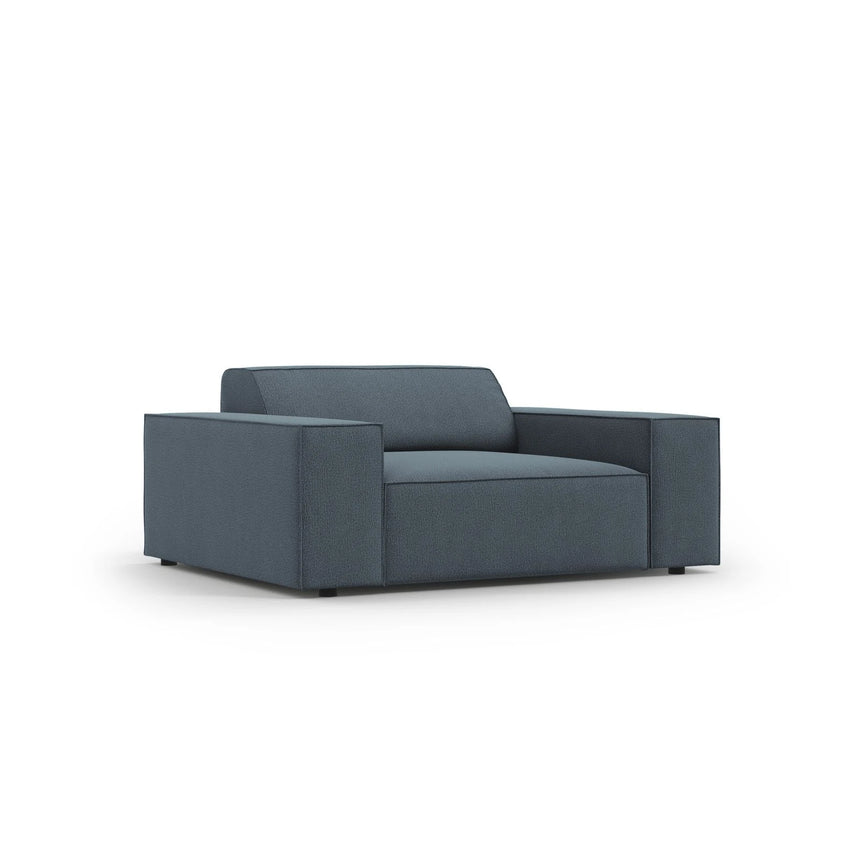 Jodie Sessel aus Strukturierter Stoff (Meg361) in Blau, 124x102 cm – Bild 3