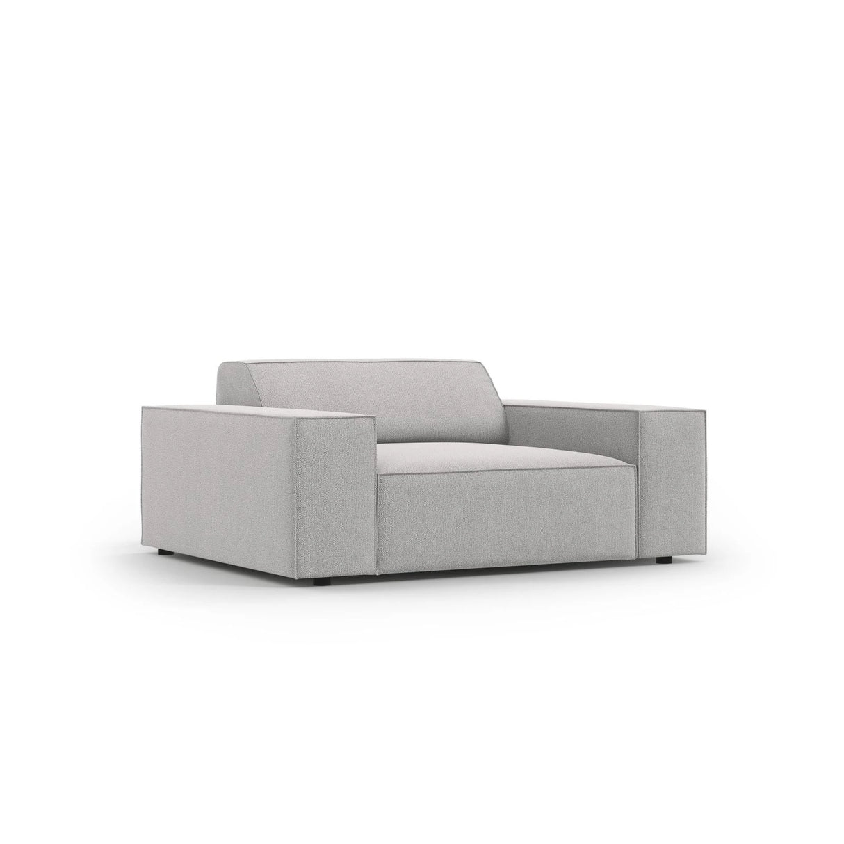 Jodie Sessel aus Strukturierter Stoff (Meg363) in Hellgrau, 124x102 cm – Bild 3