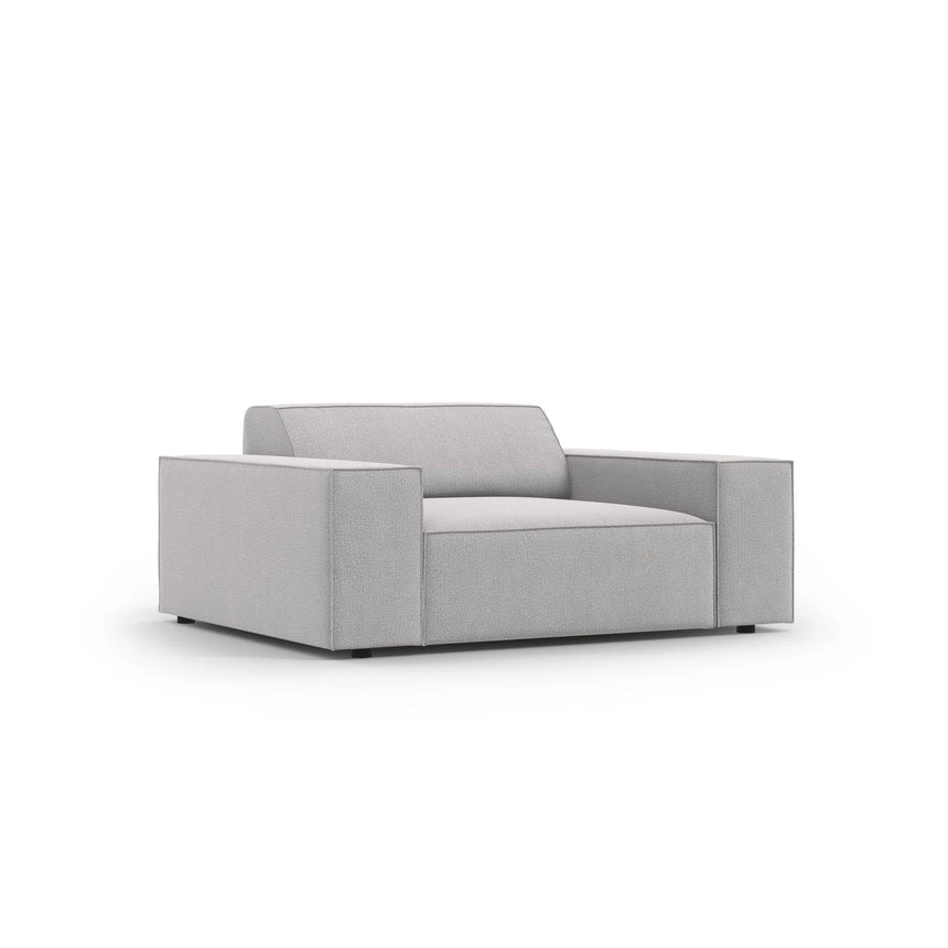 Jodie Sessel aus Strukturierter Stoff (Meg363) in Hellgrau, 124x102 cm – Bild 3