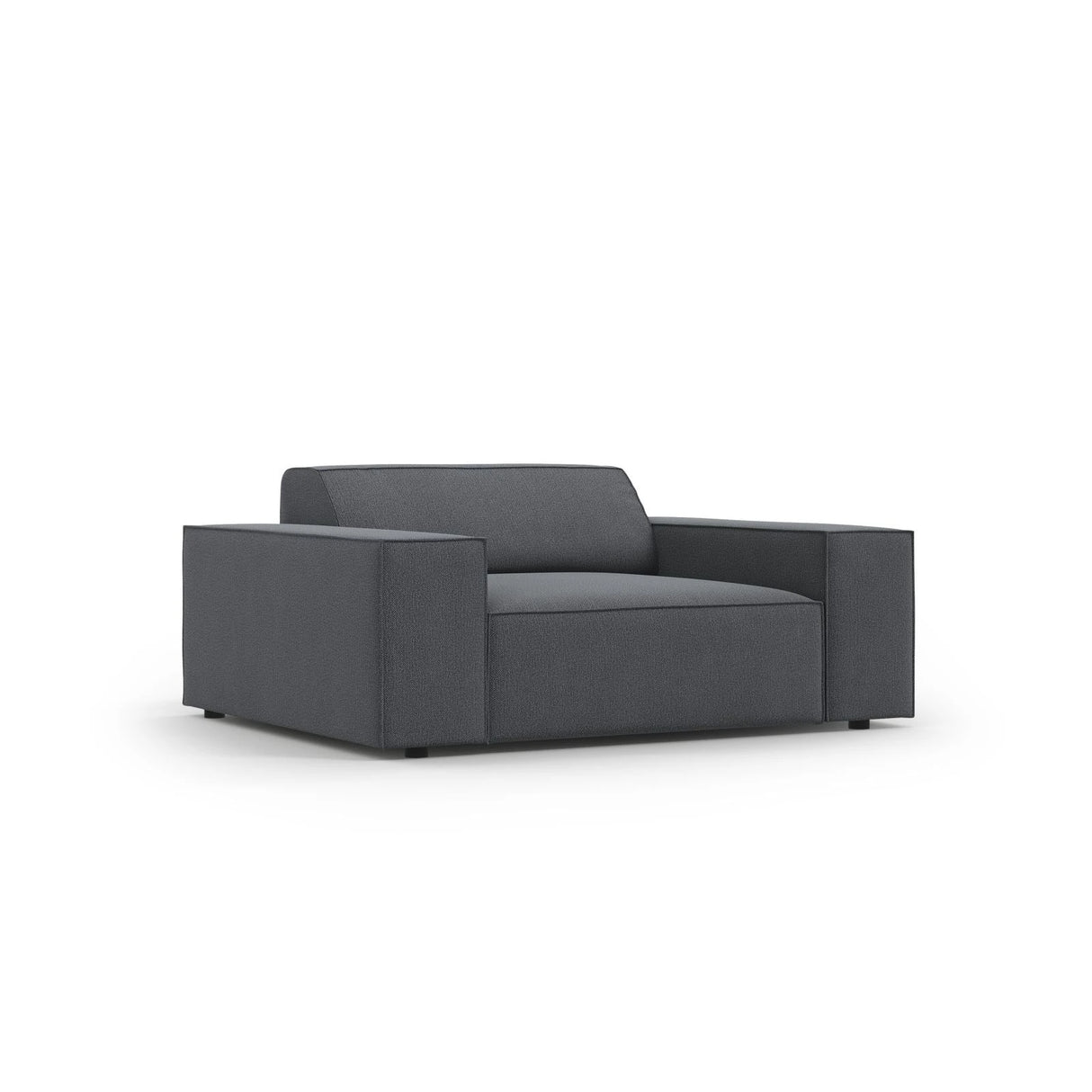 Jodie Sessel aus Strukturierter Stoff (Meg367) in Dunkelgrau, 124x102 cm – Bild 3