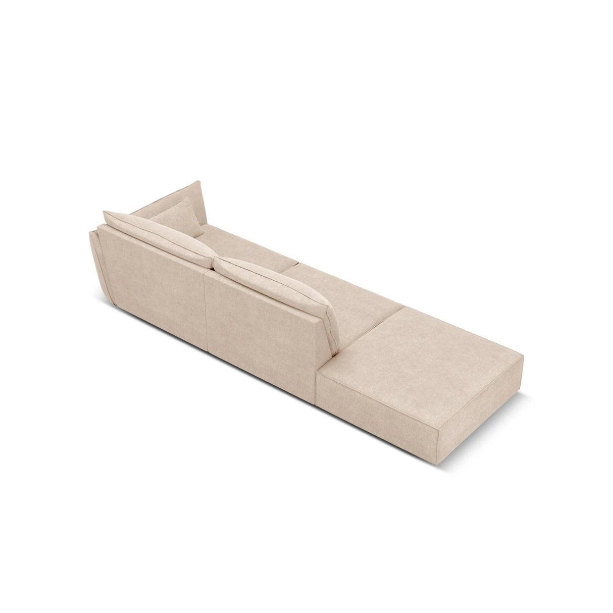 Kaelle 3-Sitzer Sofa Links offen, mit Bezug aus Chenille (OTH 08) in Beige, 264x110 cm – Bild 4