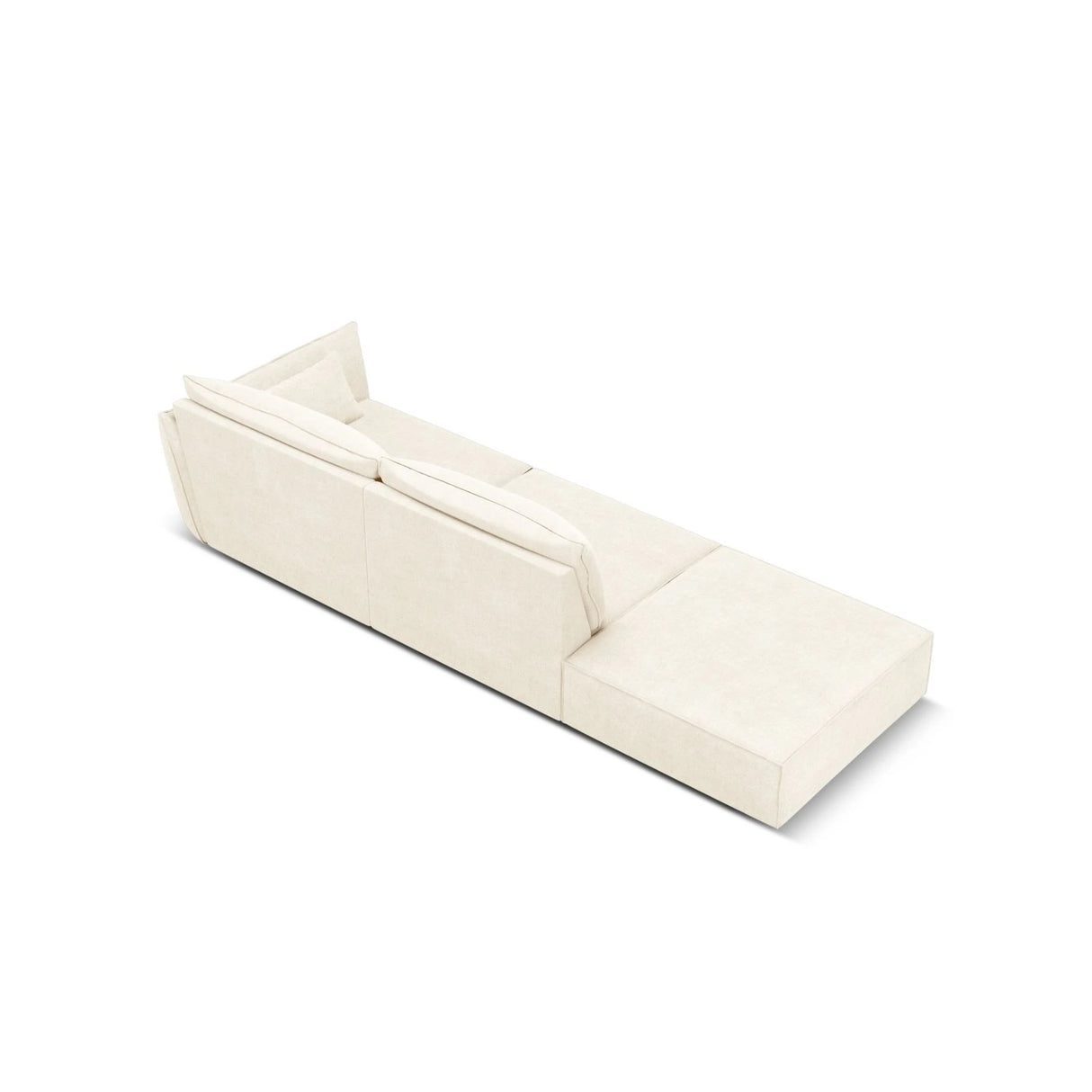 Kaelle 3-Sitzer Sofa Links offen, mit Bezug aus Samt oder Chenille, 264x110 cm – Bild 4