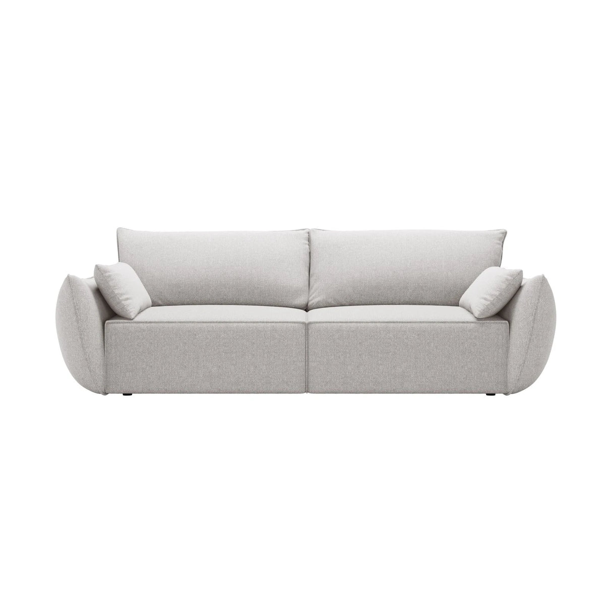 Kaelle 3-Sitzer Sofa mit Schlaffunktion, mit Bezug aus Chenille (Haga06) in Hellgrau, 244x97 cm – Bild 1