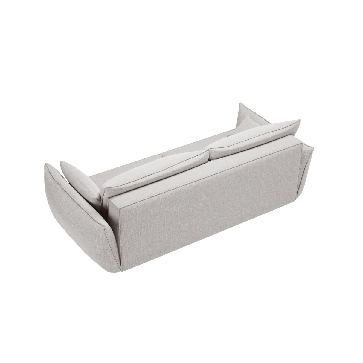 Kaelle 3-Sitzer Sofa mit Schlaffunktion, mit Bezug aus Chenille (Haga06) in Hellgrau, 244x97 cm – Bild 6