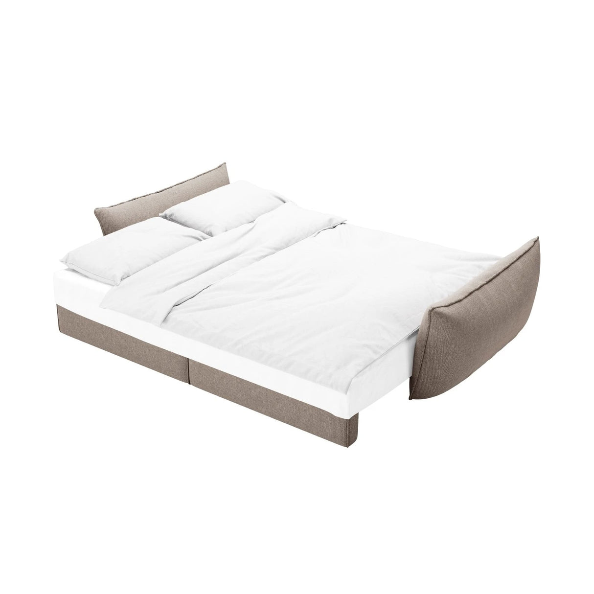 Kaelle 3-Sitzer Sofa mit Schlaffunktion, mit Bezug aus Chenille (Haga30) in Beige, 244x97 cm – Bild 5