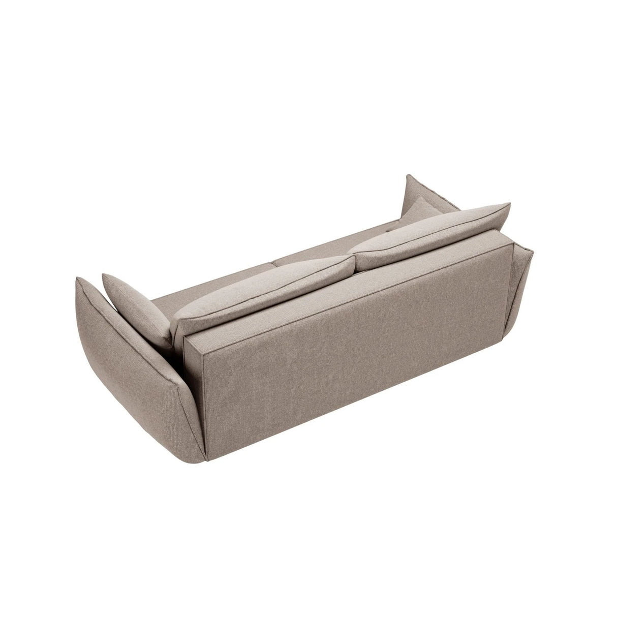 Kaelle 3-Sitzer Sofa mit Schlaffunktion, mit Bezug aus Chenille (Haga30) in Beige, 244x97 cm – Bild 6