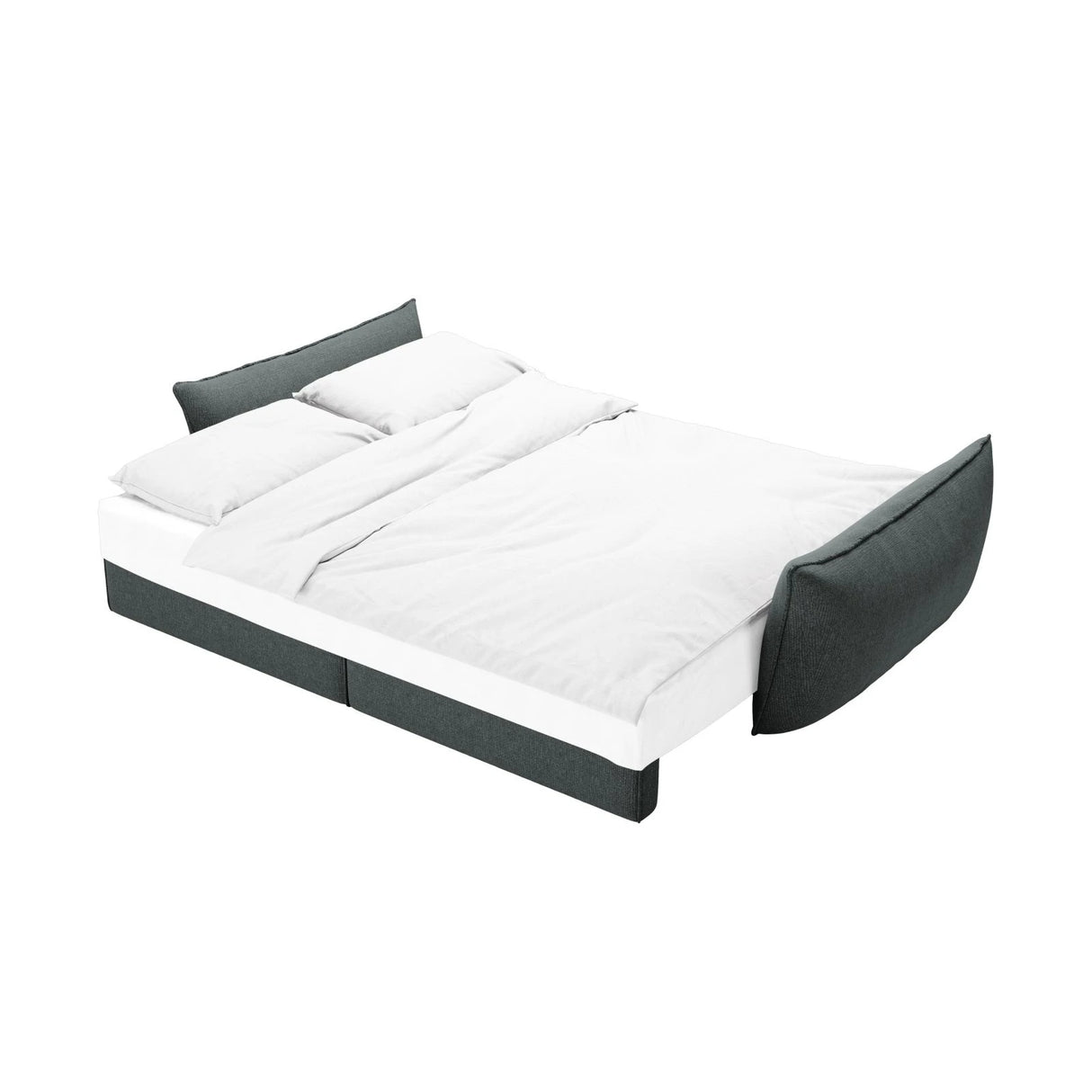 Kaelle 3-Sitzer Sofa mit Schlaffunktion, mit Bezug aus Chenille (Haga78) in Petrol, 244x97 cm – Bild 5