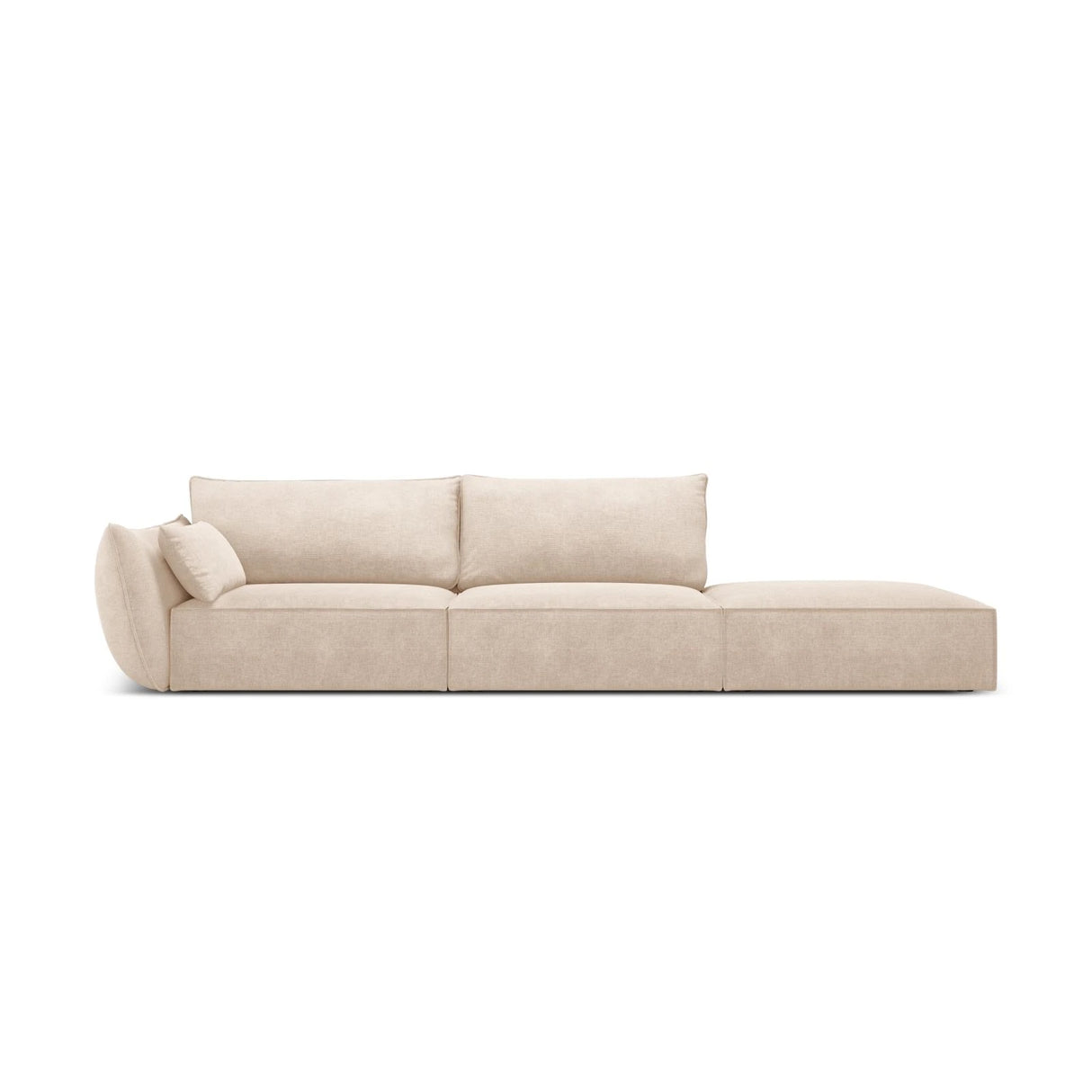 Kaelle 3-Sitzer Sofa Rechts offen, mit Bezug aus Chenille (OTH 08) in Beige, 264x110 cm – Bild 1