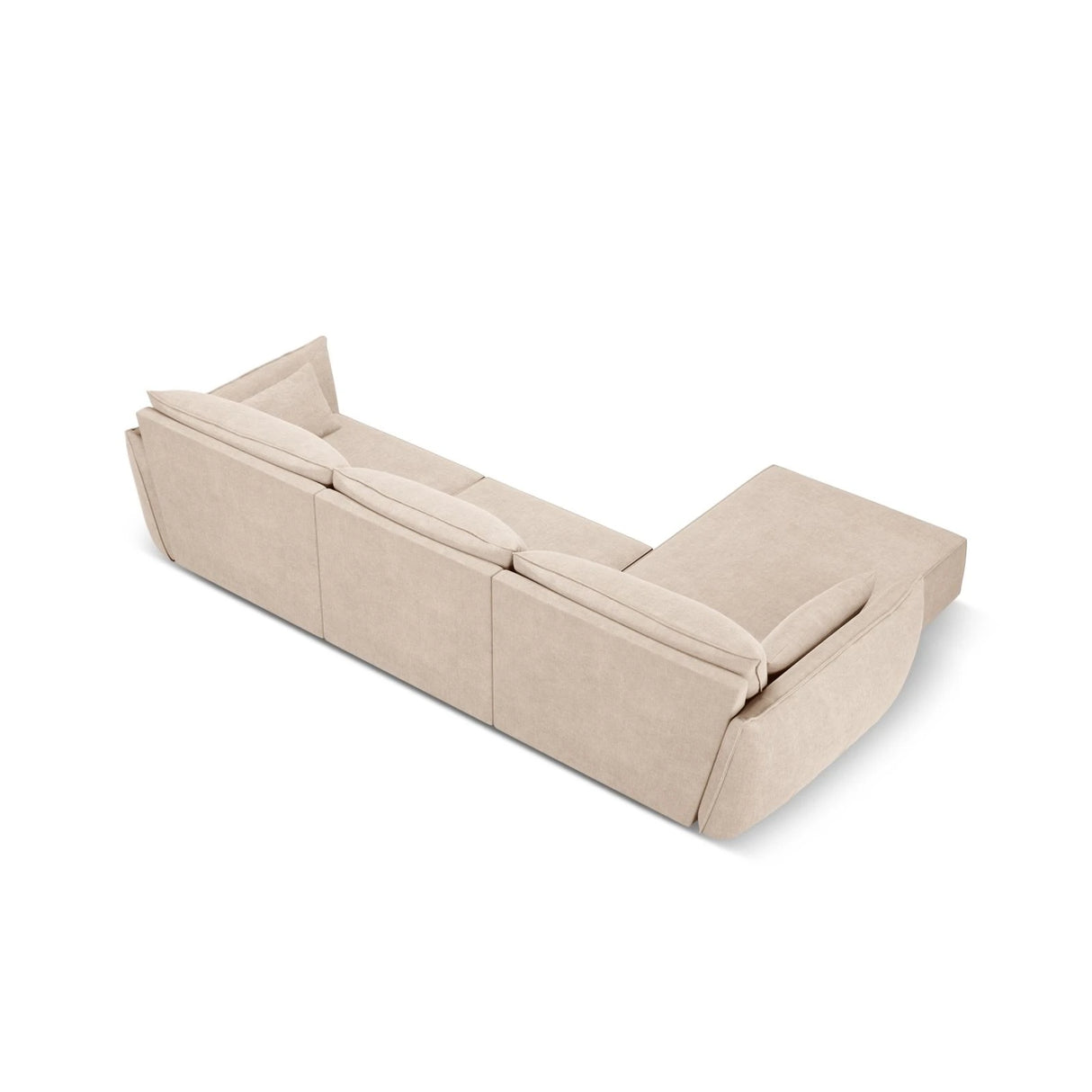 Kaelle 4-Sitzer Ecksofa Links, mit Bezug aus Chenille (OTH 08) in Beige, 308x171 cm – Bild 4