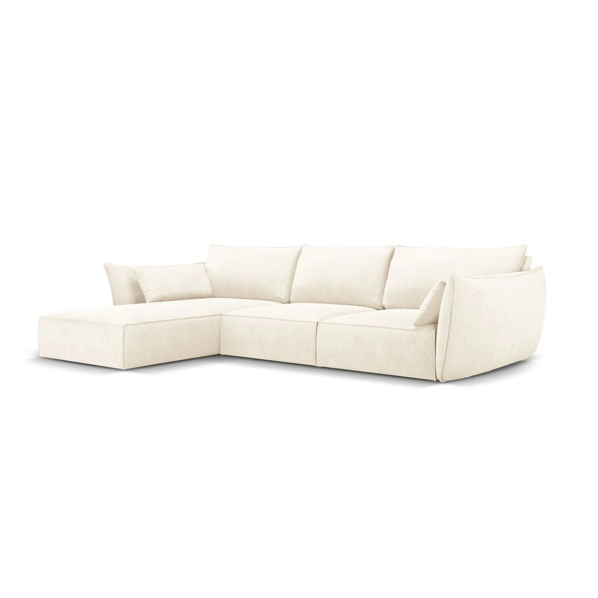 Kaelle 4-Sitzer Ecksofa Links, mit Bezug aus Samt oder Chenille, 308x171 cm – Bild 3