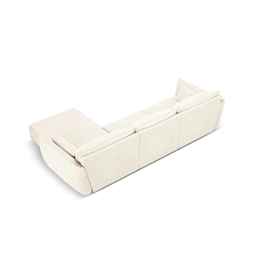 Kaelle 4-Sitzer Ecksofa Rechts, mit Bezug aus Samt oder Chenille, 308x171 cm – Bild 4