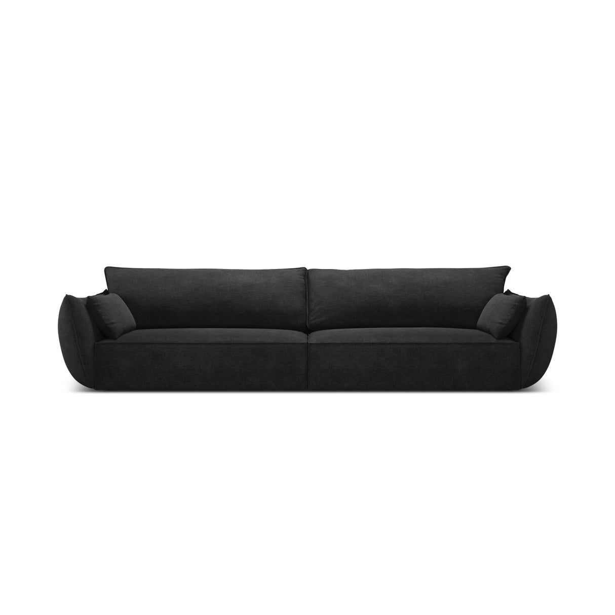 Kaelle 4-Sitzer Sofa mit Bezug aus Chenille (OTH 99) in Schwarz, 248x110 cm – Bild 1