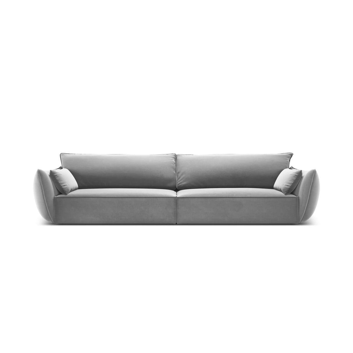 Kaelle 4-Sitzer Sofa mit Bezug aus Samt (Blu10) in Grau, 248x110 cm – Bild 1