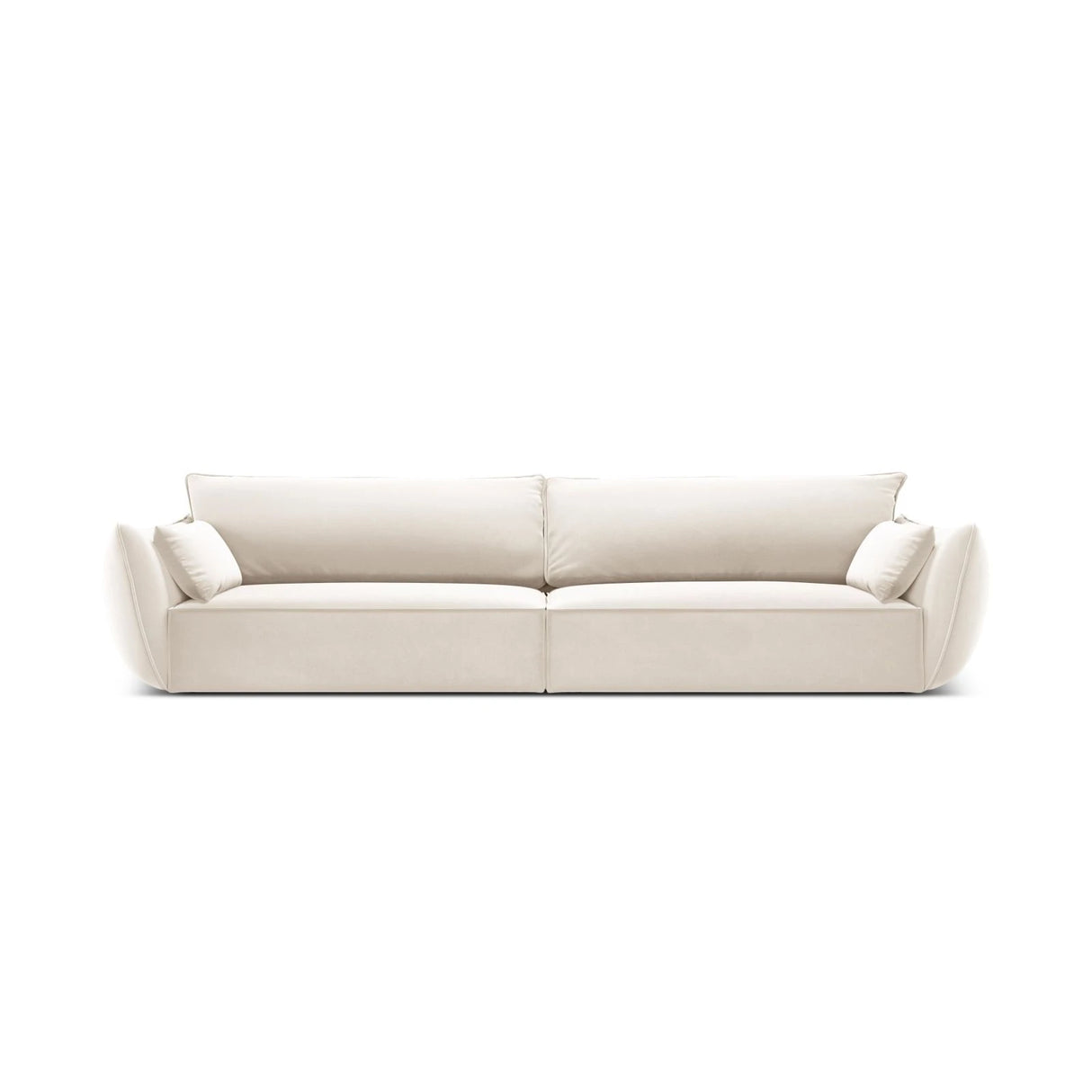 Kaelle 4-Sitzer Sofa mit Bezug aus Samt (Blu22) in Leichtes Beige, 248x110 cm – Bild 1