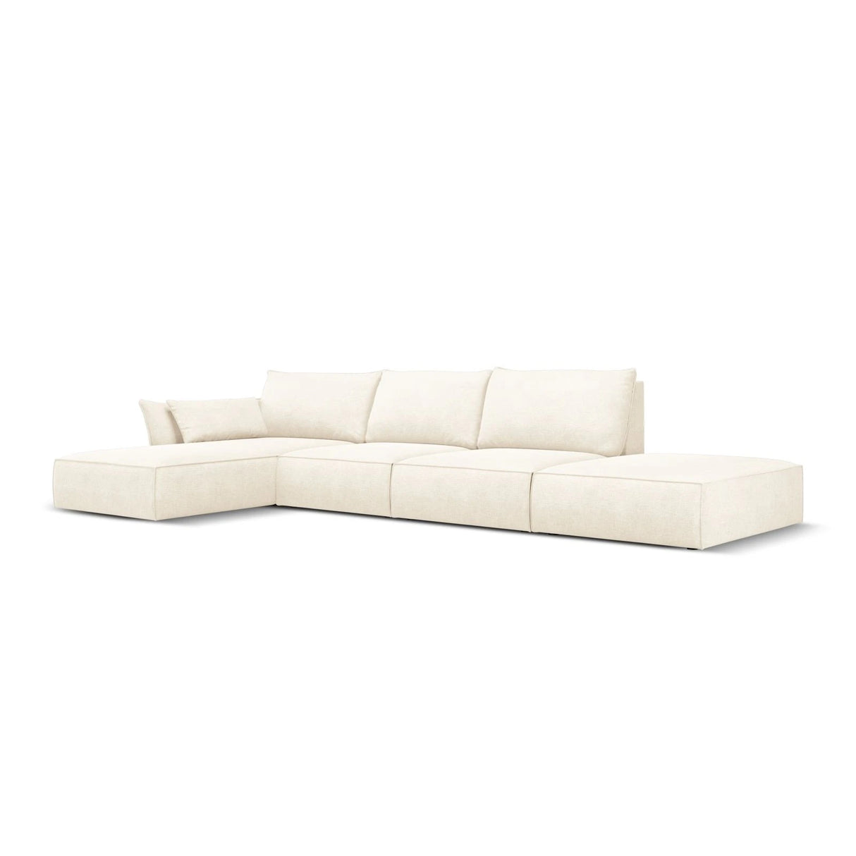 Kaelle 5-Sitzer Ecksofa Links, mit Bezug aus Samt oder Chenille, 364x171 cm – Bild 3