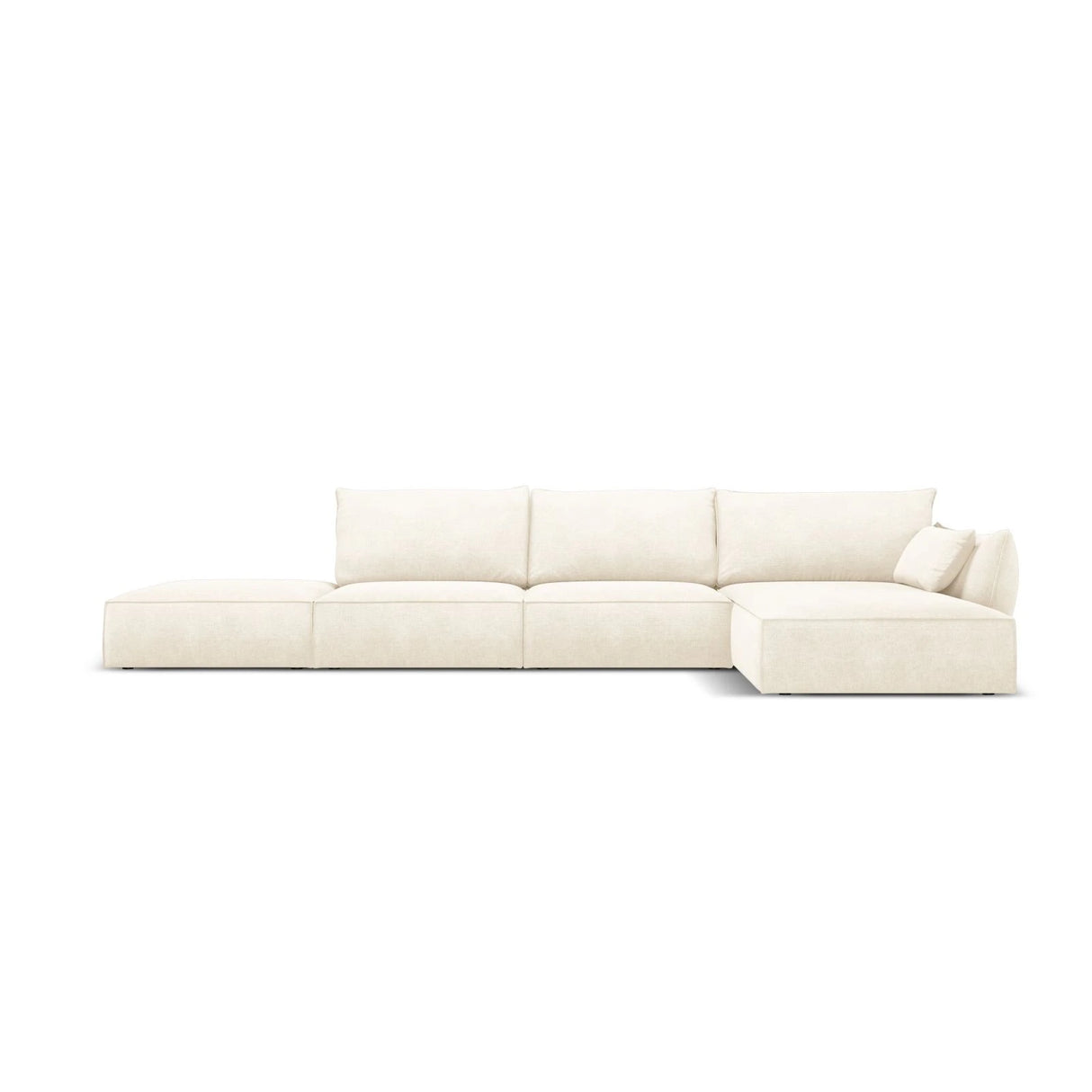 Kaelle 5-Sitzer Ecksofa Rechts, mit Bezug aus Samt oder Chenille, 364x171 cm – Bild 1