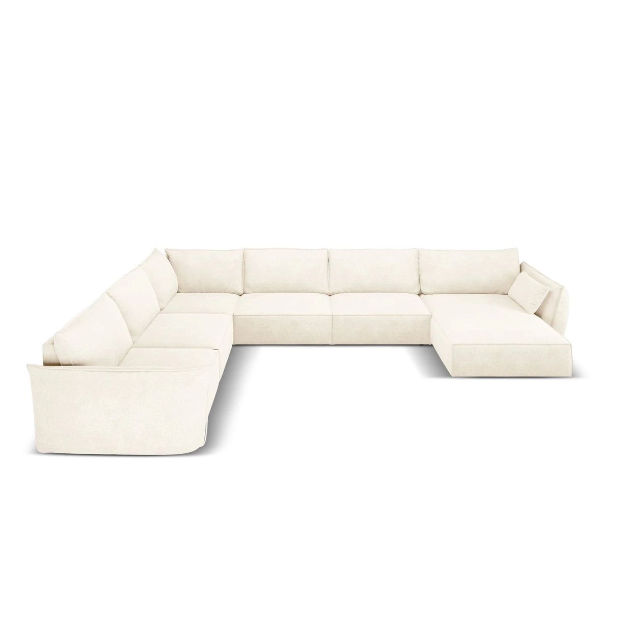Kaelle 8-Sitzer Panorama-Sofa, Links, mit Bezug aus Samt oder Chenille, 384x284 cm – Bild 3