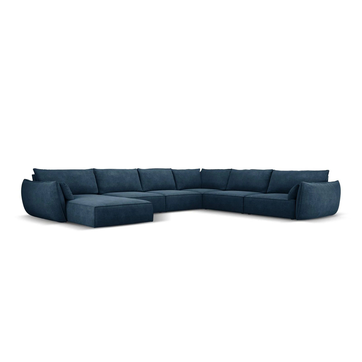 Kaelle 8-Sitzer Panorama-Sofa, Rechts, mit Bezug aus Chenille (OTH 78) in Königsblau, 384x284 cm – Bild 1