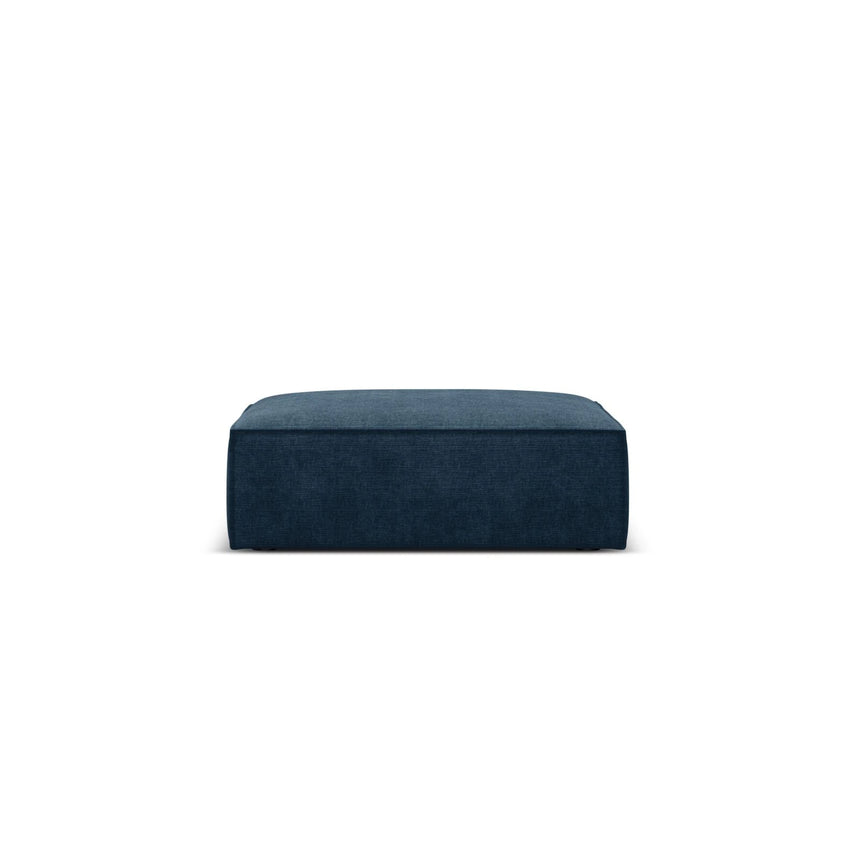 Kaelle Pouf mit Bezug in Chenille (OTH 78) in Königsblau, 100x80 cm – Bild 1