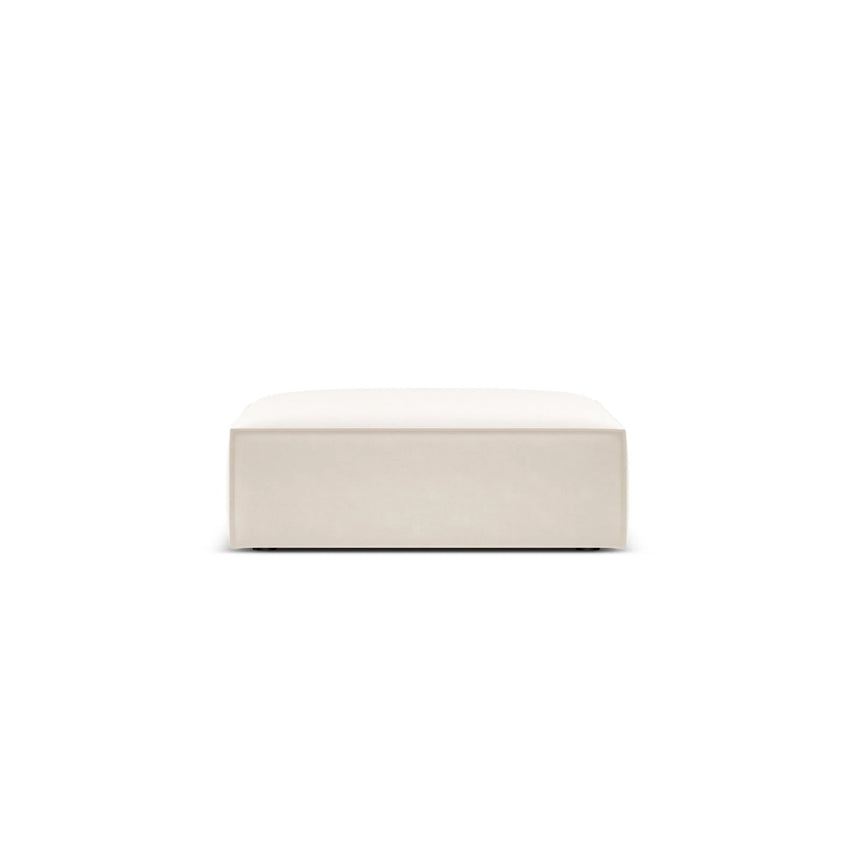 Kaelle Pouf mit Bezug in Samt (Blu22) in Leichtes Beige, 100x80 cm – Bild 1