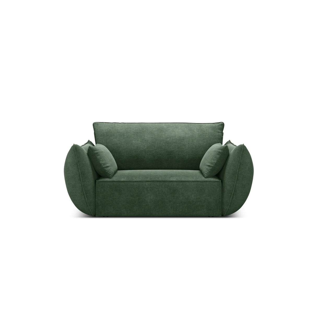 Kaelle Sessel mit Bezug in Chenille (OTH 39) in Flaschengrün, 128x110 cm – Bild 1