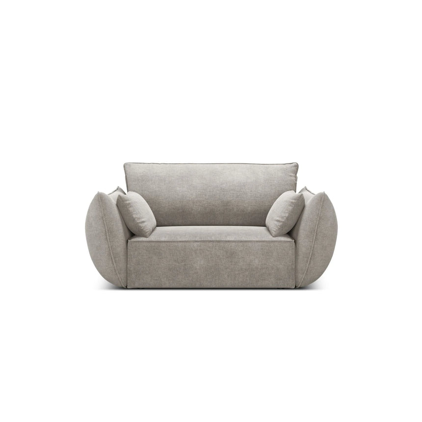 Kaelle Sessel mit Bezug in Chenille (OTH 85) in Hellgrau, 128x110 cm – Bild 1