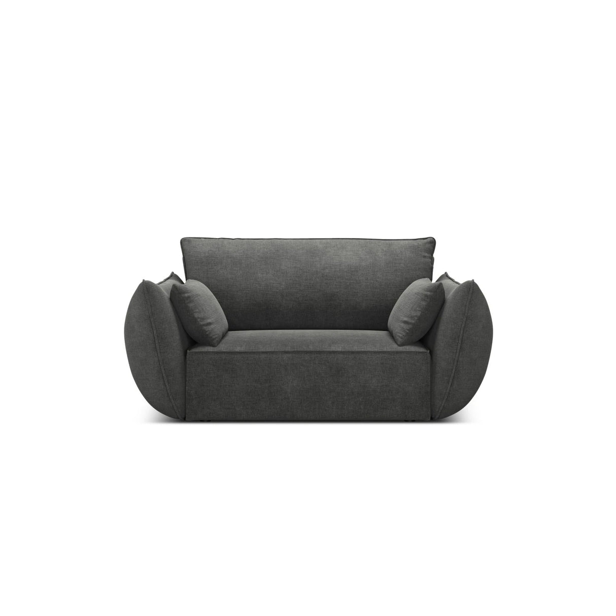 Kaelle Sessel mit Bezug in Chenille (OTH 97) in Dunkelgrau, 128x110 cm – Bild 1