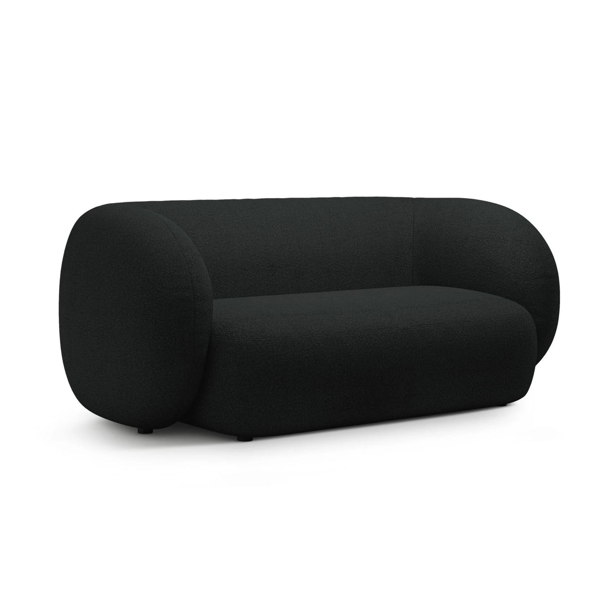 Kate 2-Sitzer Sofa aus Boucle (Baloo 2082) in Schwarz, 183x99 cm – Bild 2