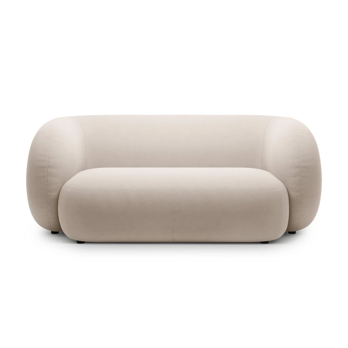 Kate 2-Sitzer Sofa aus Samt (Salvador 1) in Beige, 183x99 cm – Bild 1