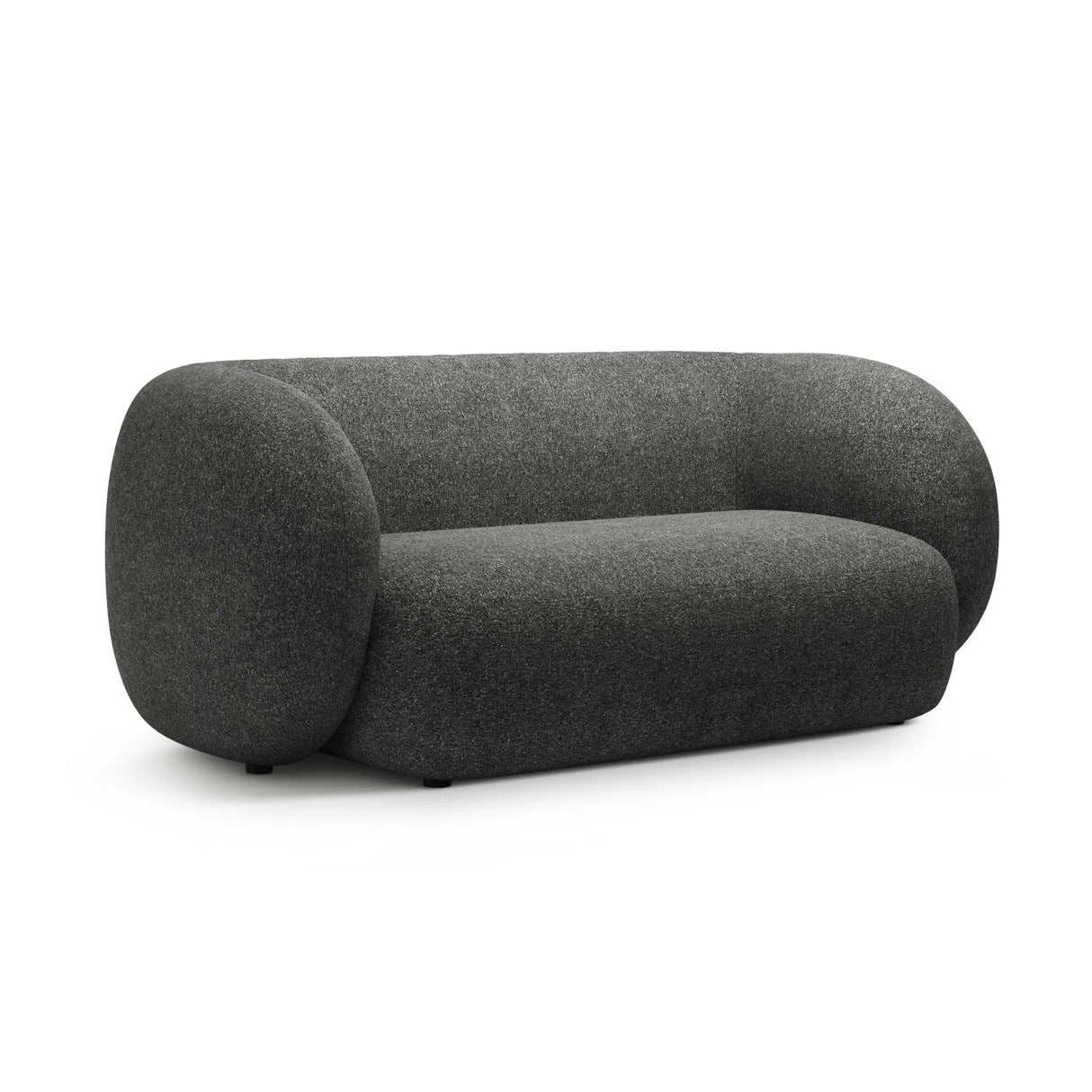 Kate 2-Sitzer Sofa aus Strukturierter Stoff (Puente 94) in Dunkelgrau melange, 183x99 cm – Bild 2