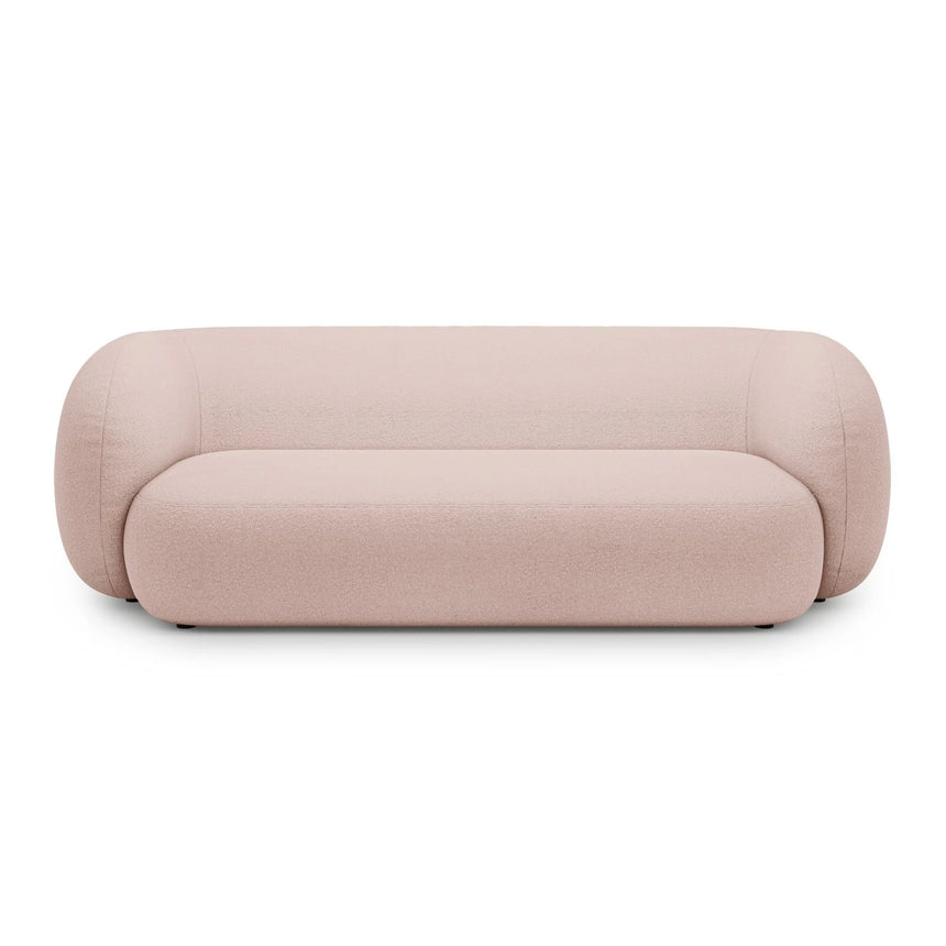 Kate 3-Sitzer Sofa mit Bezug aus Boucle (Baloo 2072) in Puderrosa, 213x99 cm – Bild 1