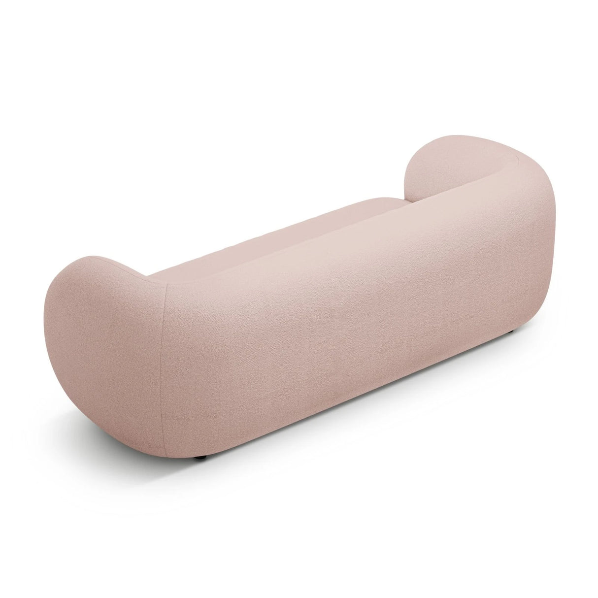 Kate 3-Sitzer Sofa mit Bezug aus Boucle (Baloo 2072) in Puderrosa, 213x99 cm – Bild 3