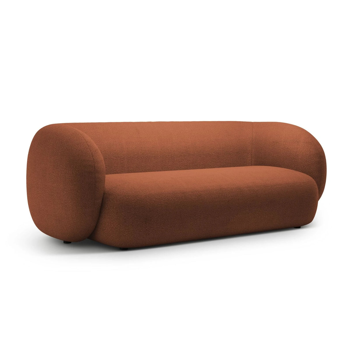 Kate 3-Sitzer Sofa mit Bezug aus Boucle (Baloo 2078) in Terrakotta, 213x99 cm – Bild 2