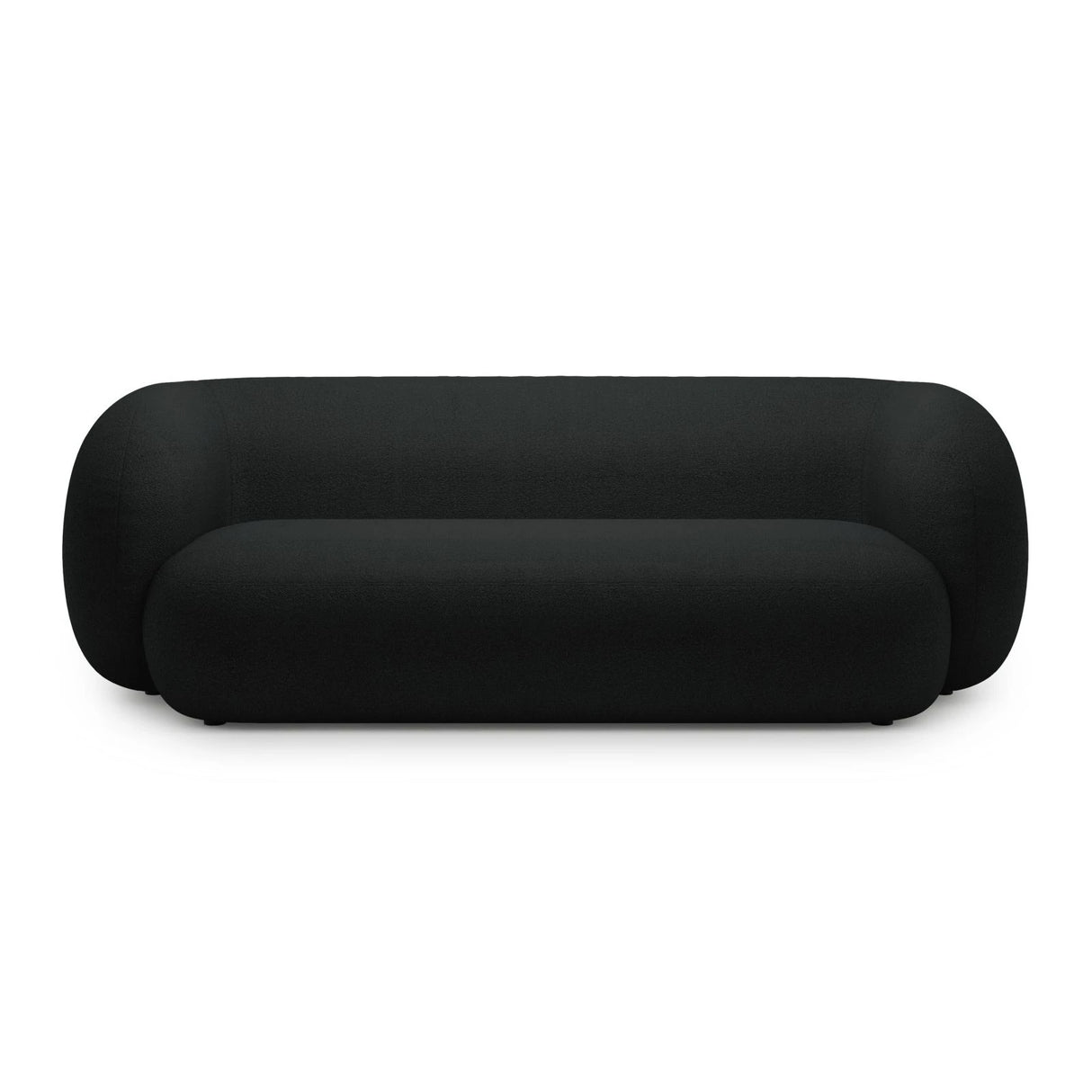 Kate 3-Sitzer Sofa mit Bezug aus Boucle (Baloo 2082) in Schwarz, 213x99 cm – Bild 1