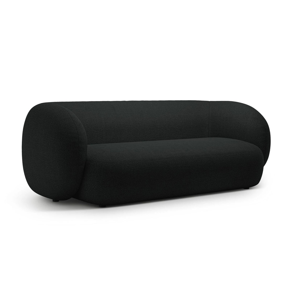 Kate 3-Sitzer Sofa mit Bezug aus Boucle (Baloo 2082) in Schwarz, 213x99 cm – Bild 2