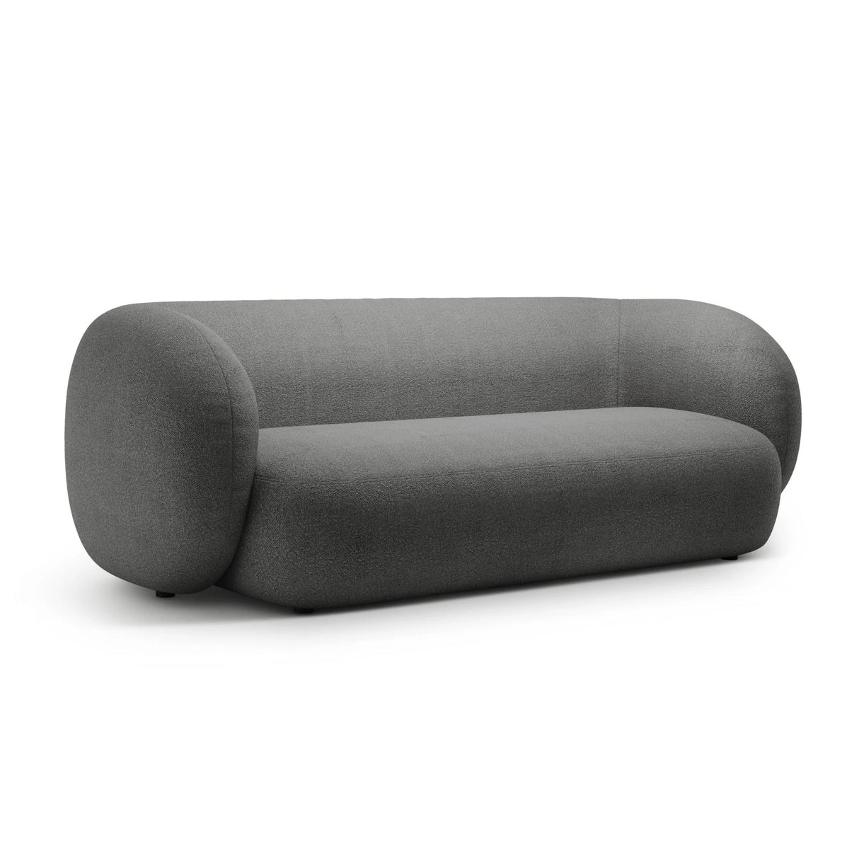 Kate 3-Sitzer Sofa mit Bezug aus Boucle (Baloo 2083) in Dunkelgrau, 213x99 cm – Bild 2