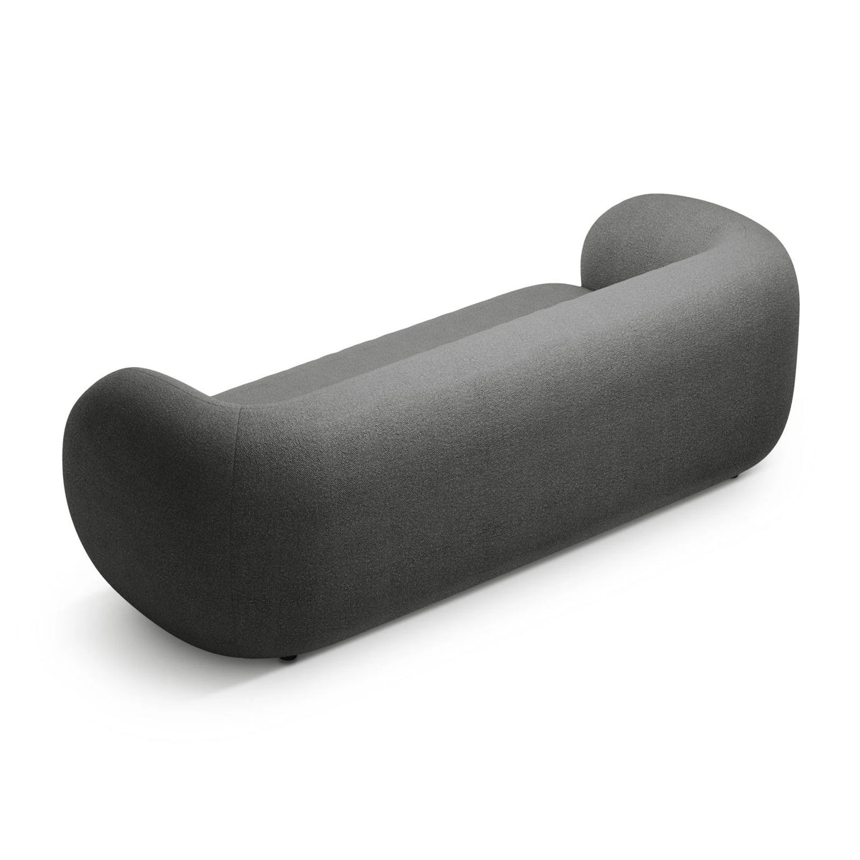 Kate 3-Sitzer Sofa mit Bezug aus Boucle (Baloo 2083) in Dunkelgrau, 213x99 cm – Bild 3