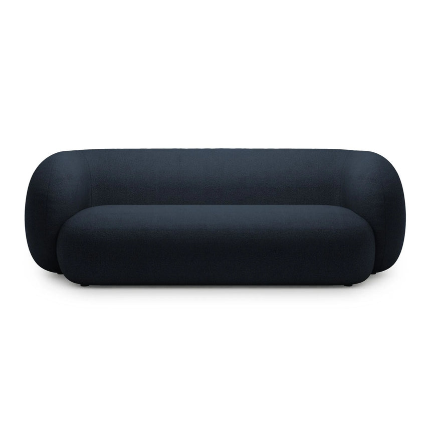 Kate 3-Sitzer Sofa mit Bezug aus Boucle (Baloo 2088) in Dunkelblau, 213x99 cm – Bild 1