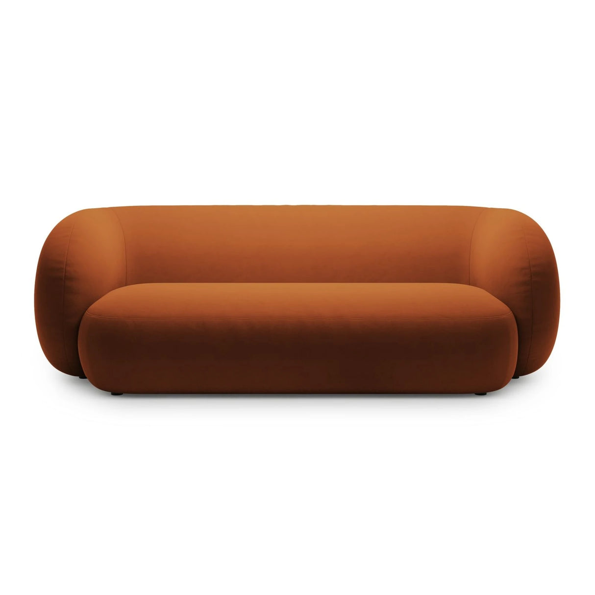 Kate 3-Sitzer Sofa mit Bezug aus Samt (Salvador 14) in Terrakotta, 213x99 cm – Bild 1