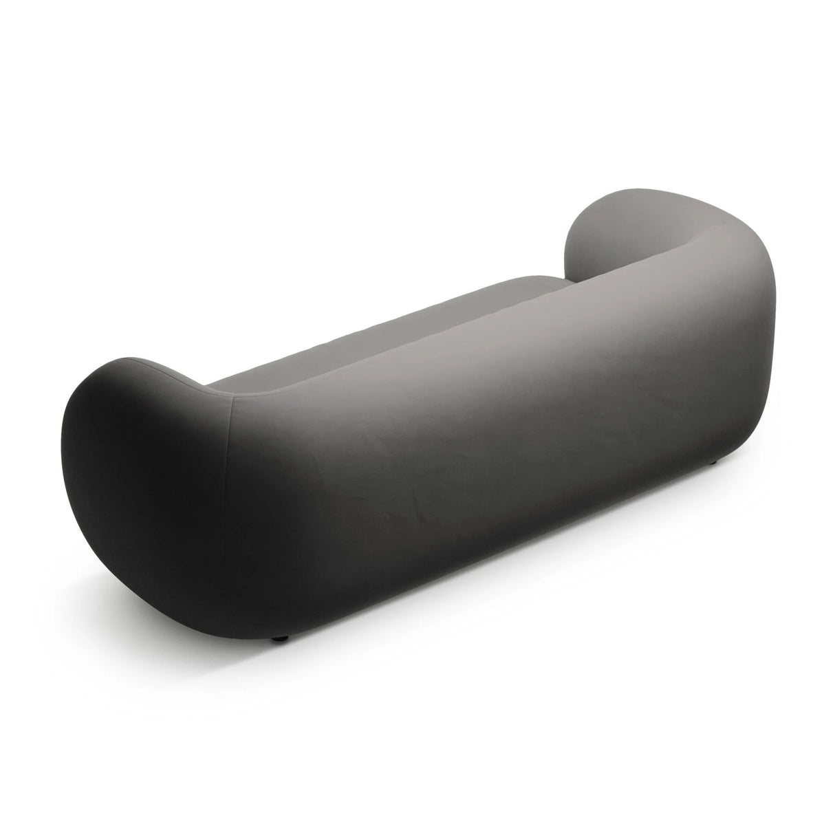 Kate 3-Sitzer Sofa mit Bezug aus Samt (Salvador 18) in Dunkelgrau, 213x99 cm – Bild 3