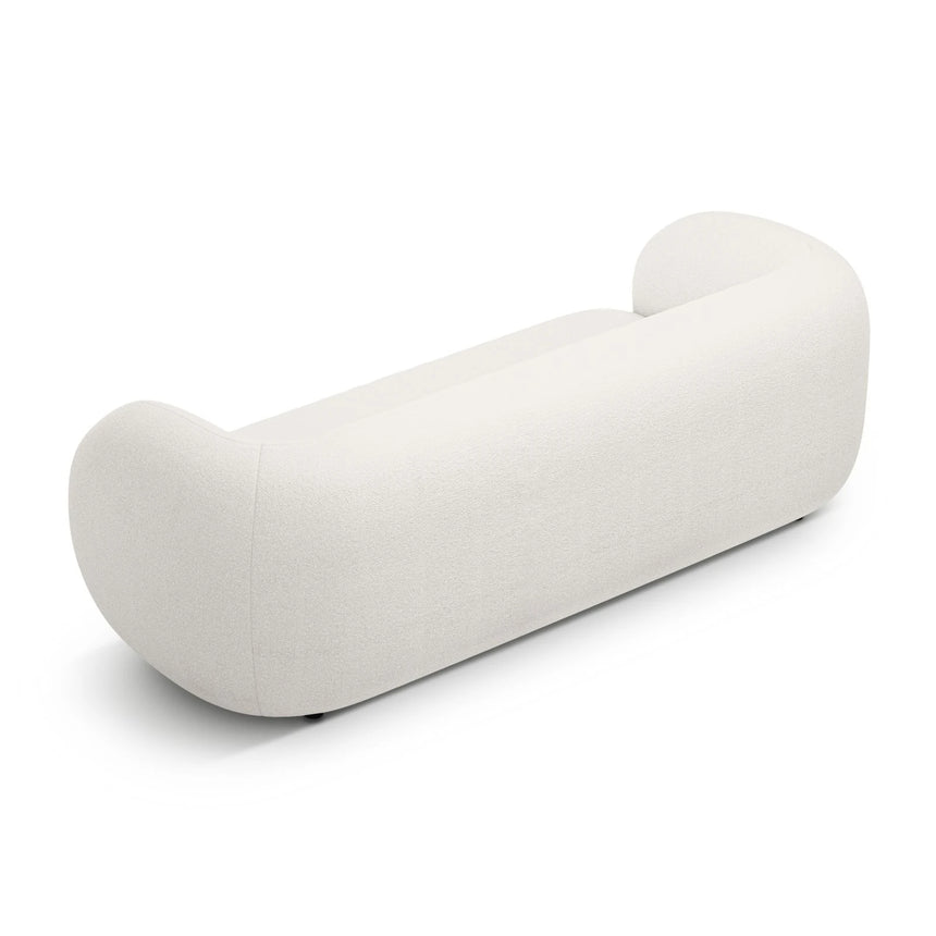 Kate 3-Sitzer Sofa mit Bezug aus Samt, Strukturstoff oder Boucle, 213x99 cm – Bild 3