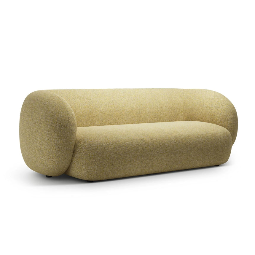 Kate 3-Sitzer Sofa mit Bezug aus Strukturierter Stoff (Puente 41) in Sonnenblume melange, 213x99 cm – Bild 2