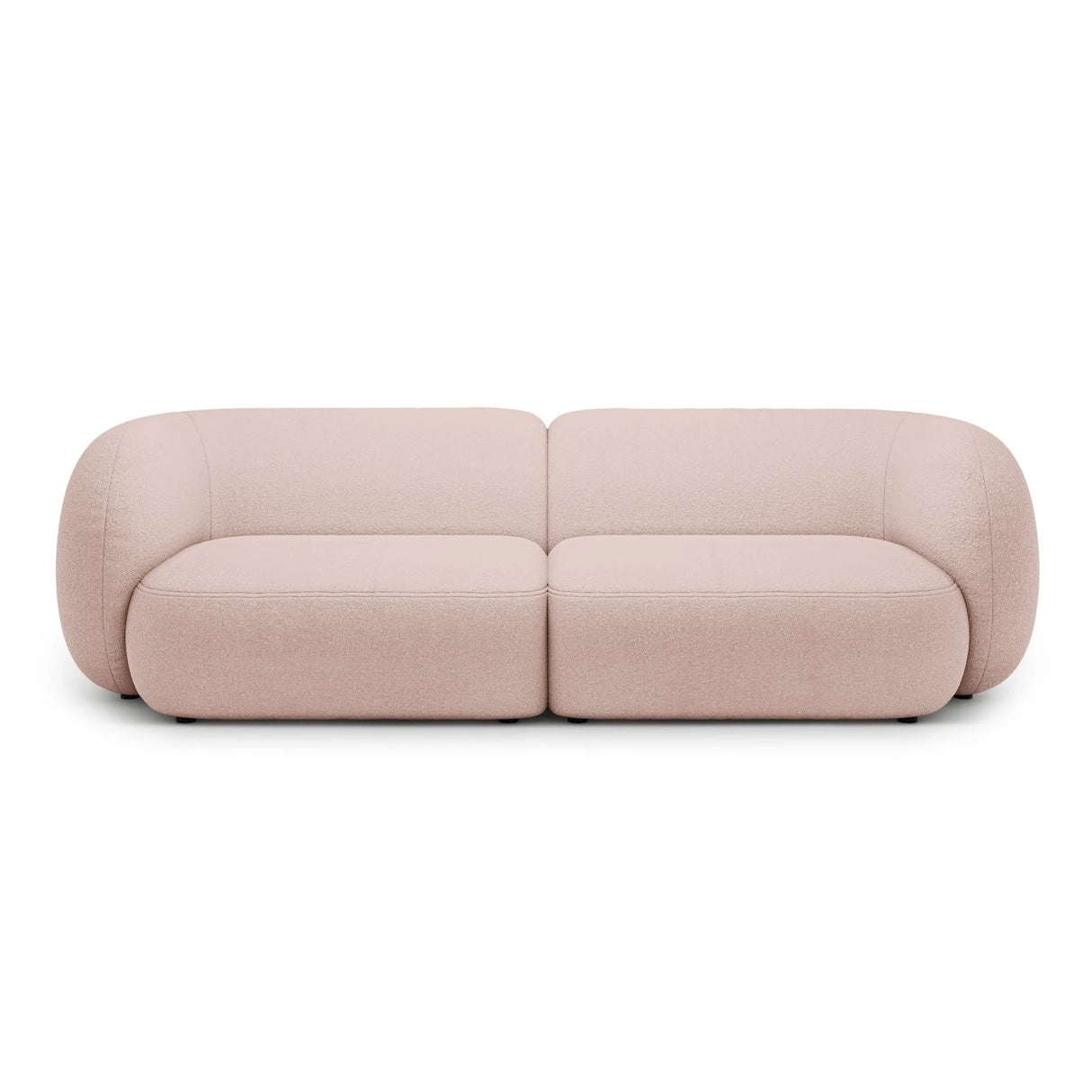 Kate 4-Sitzer Sofa mit Bezug aus Boucle (Baloo 2072) in Puderrosa, 243x99 cm – Bild 1